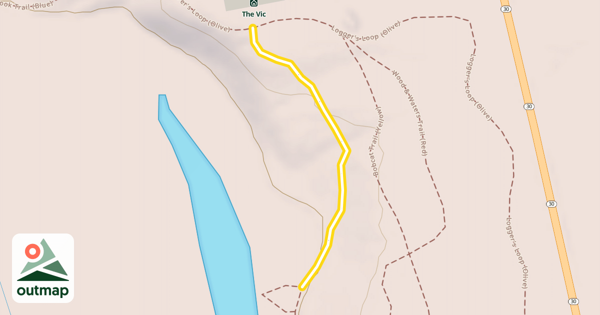 Map of Heron Marsh Trail (Gray)