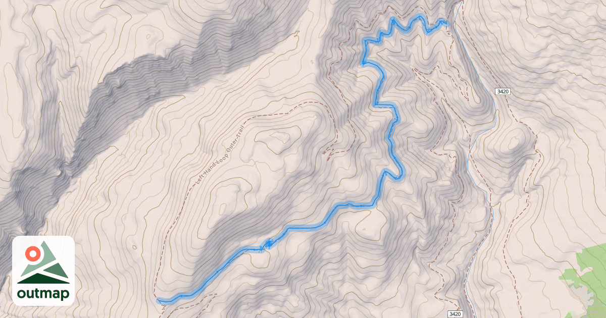 Map of Left Hand Loop Inner Trail