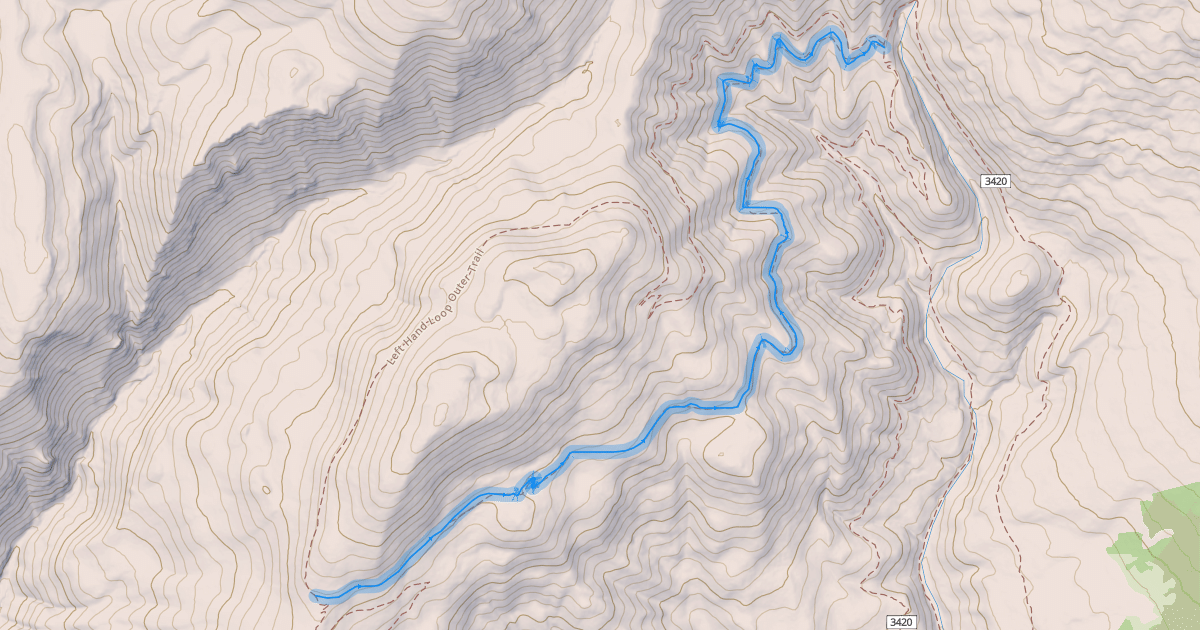 Map preview of Left Hand Loop Inner Trail