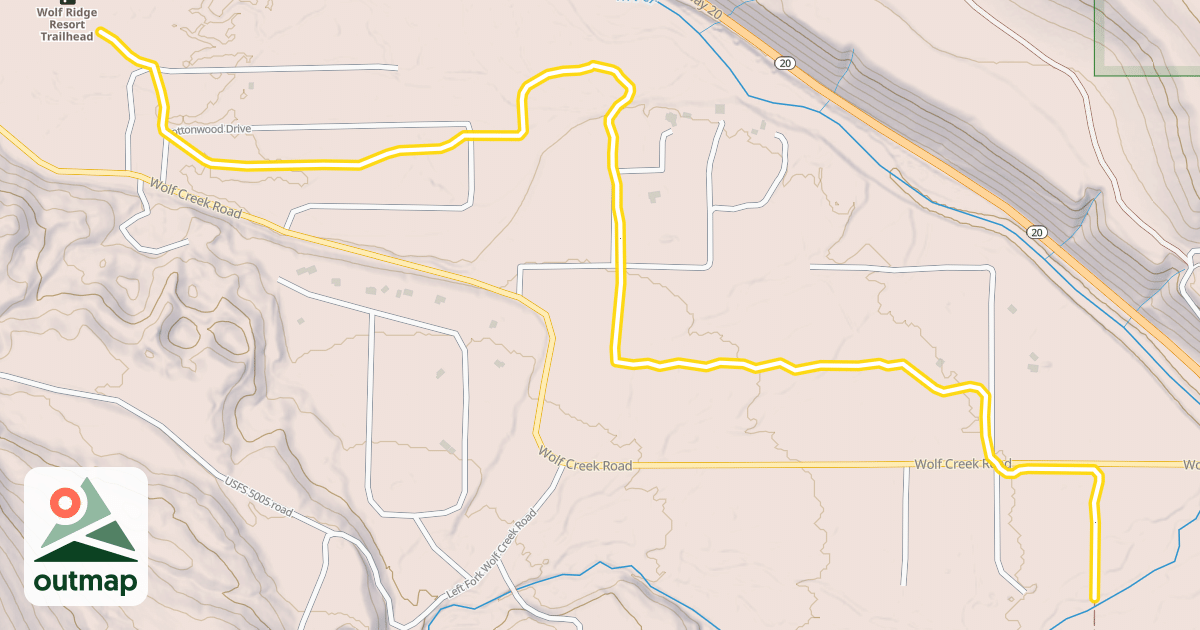 Map of Methow Community Trail- Powers Plunge to Wolf Ridge