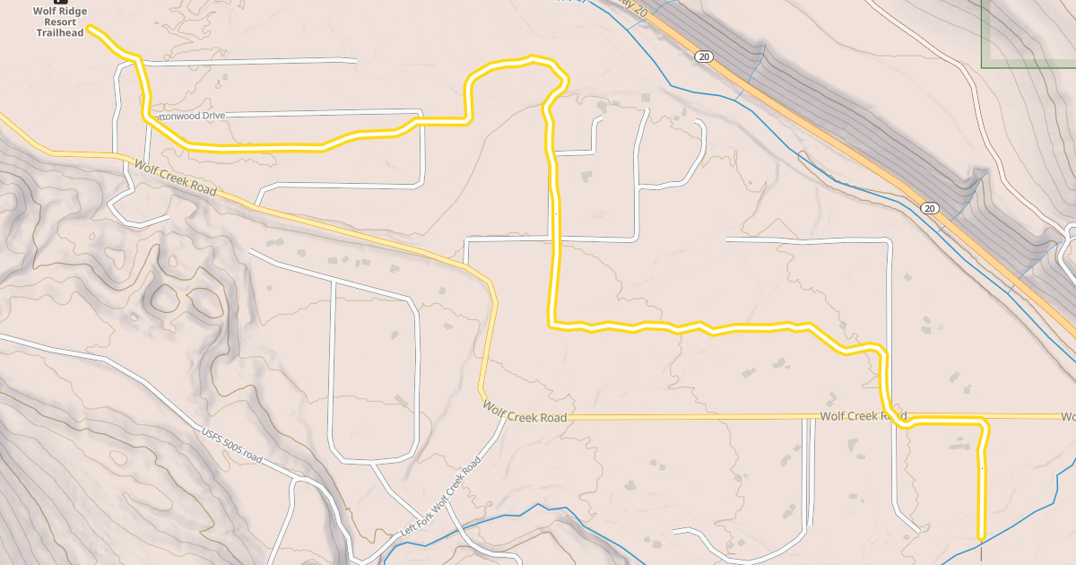 Map preview of Methow Community Trail- Powers Plunge to Wolf Ridge