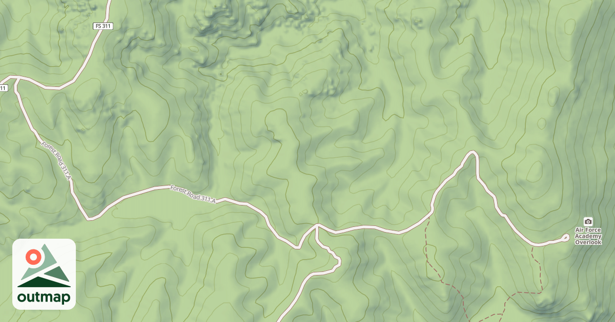 Map of HELL CREEK SPUR