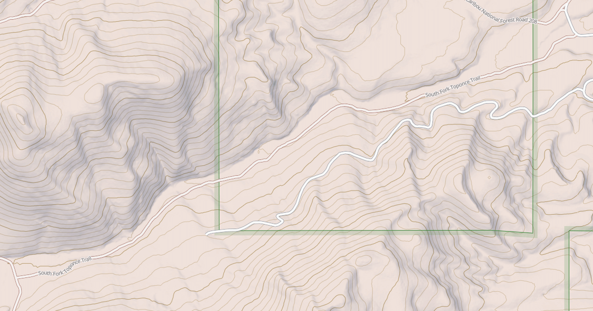 Map preview of South Fork Toponce
