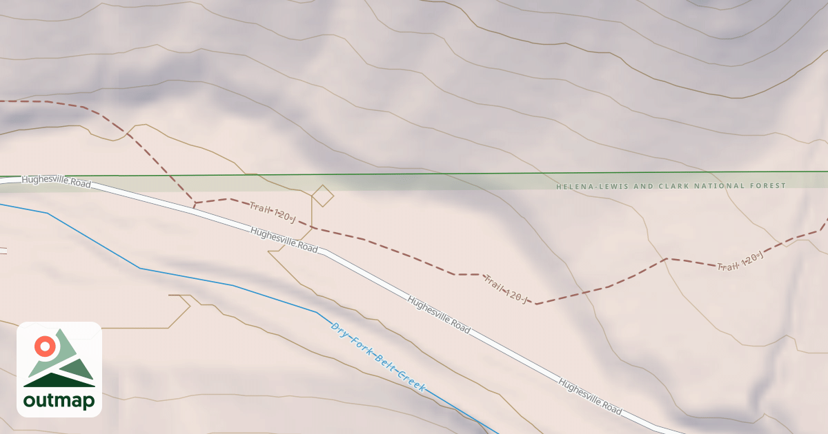 Map of DRY FORK DISPERSED J