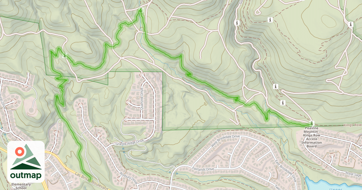 Map of Las Brisas Trail