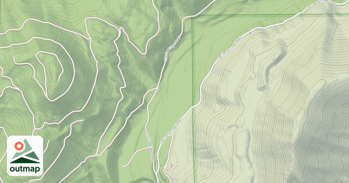 Map of CCA CREEK SPUR