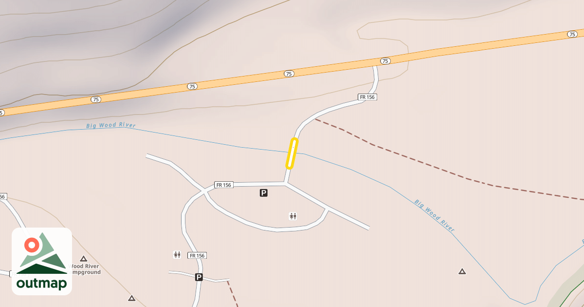 Map of Wood River Campground Road