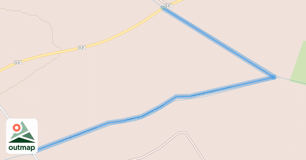 Map of Chemin de Vouziers à Somme