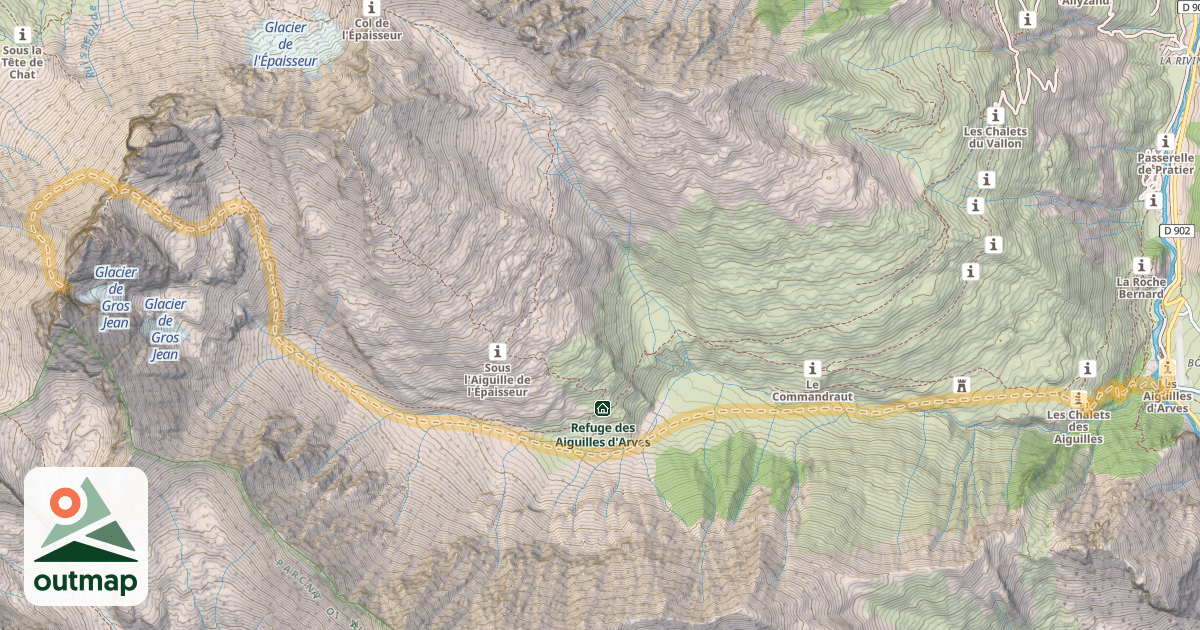 Map of Col de Gros Jean — Bonnenuit