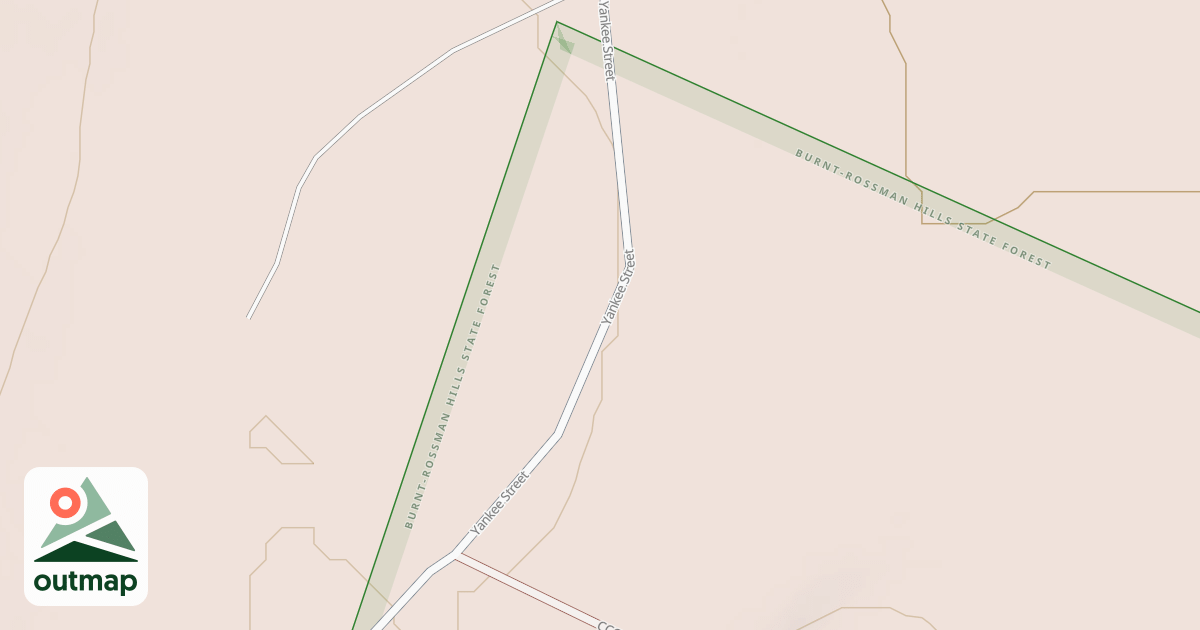 Map of Yankee Street Snowmobile Trail