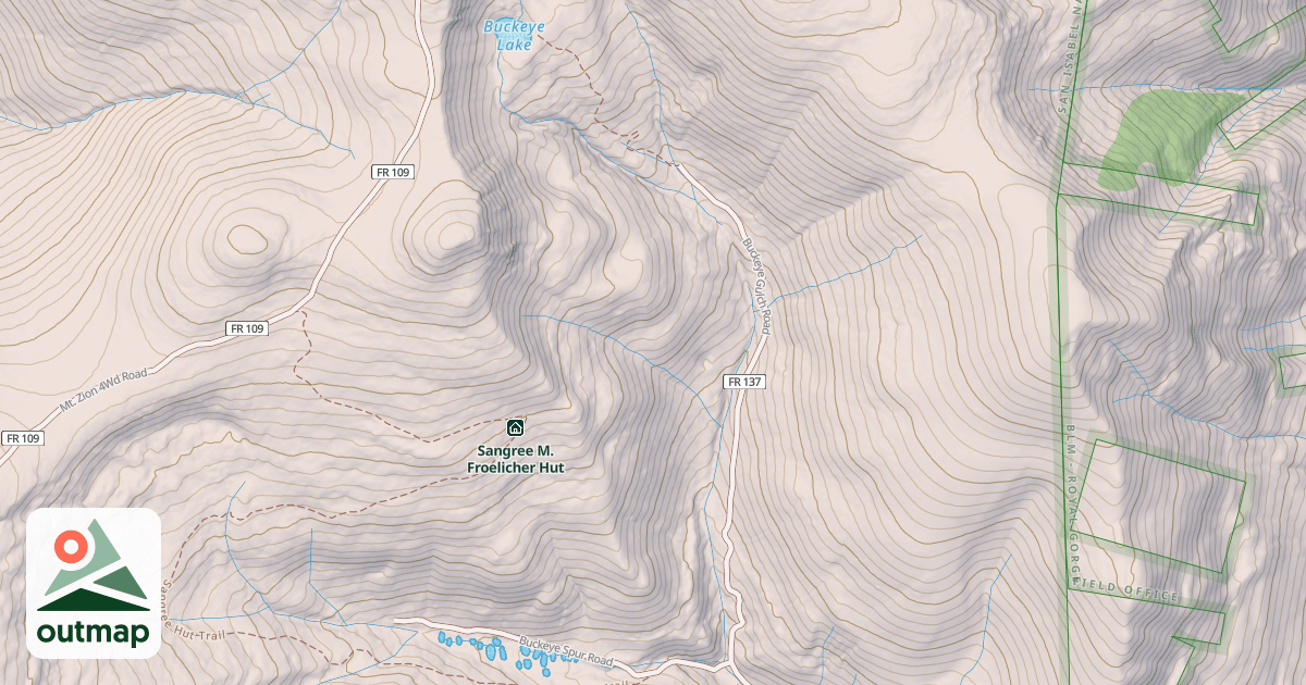 Map of Buckeye Gulch