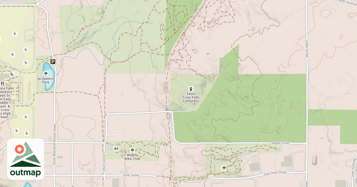 Map of Gandy Dancer State Trail