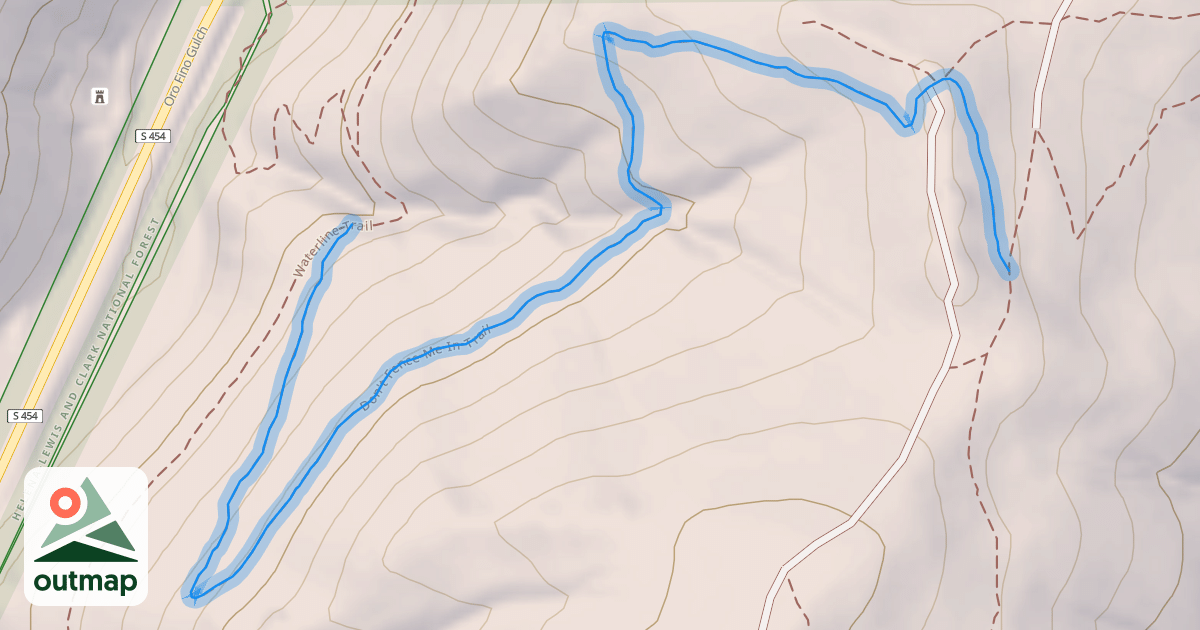 Map of Don't Fence Me In Trail