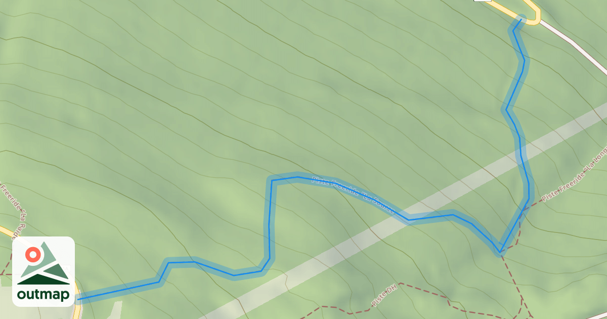 Map of Piste Freeride "La Source