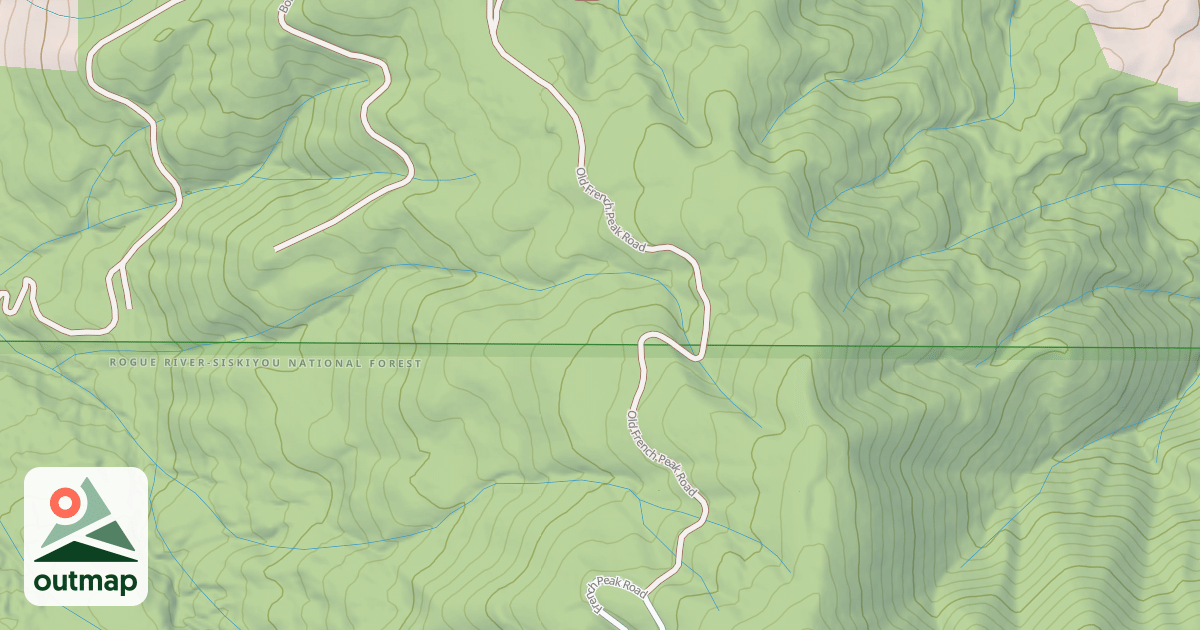 Map of OLD FRENCH PEAK