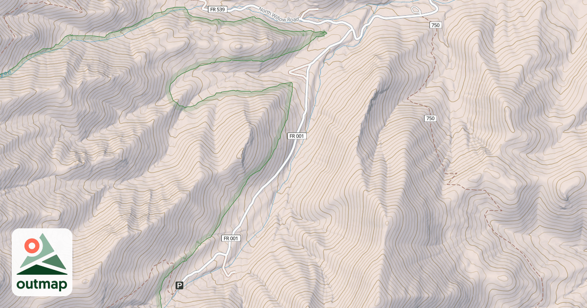 Map of NORTH WILLOW CANYON