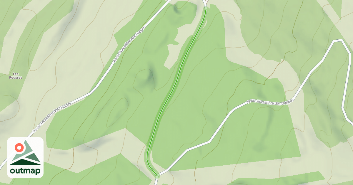 Map of Route Forestière des Dappes