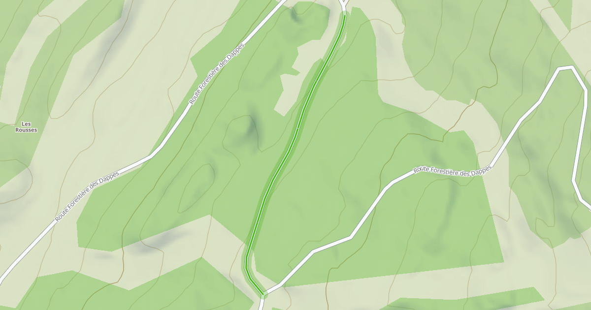 Map preview of Route Forestière des Dappes