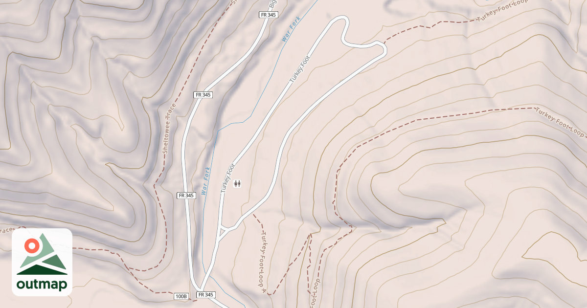 Map of TURKEY FOOT