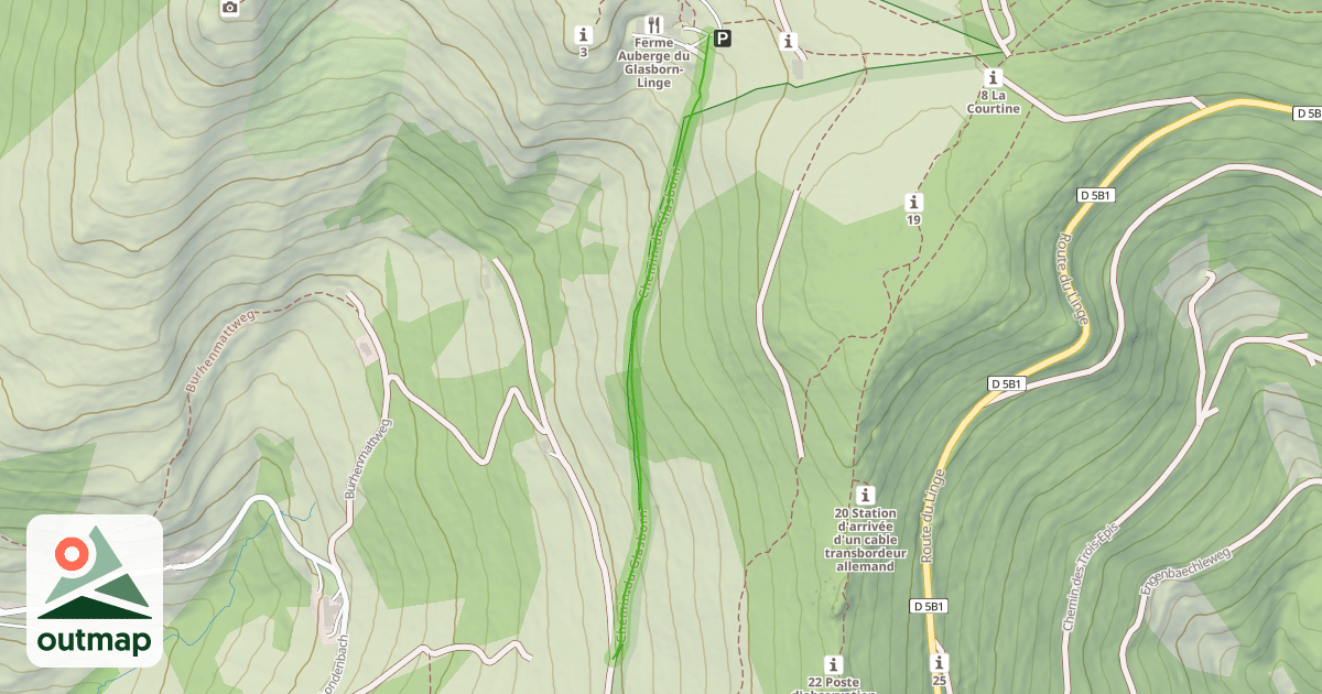 Map of Chemin du Glasborn