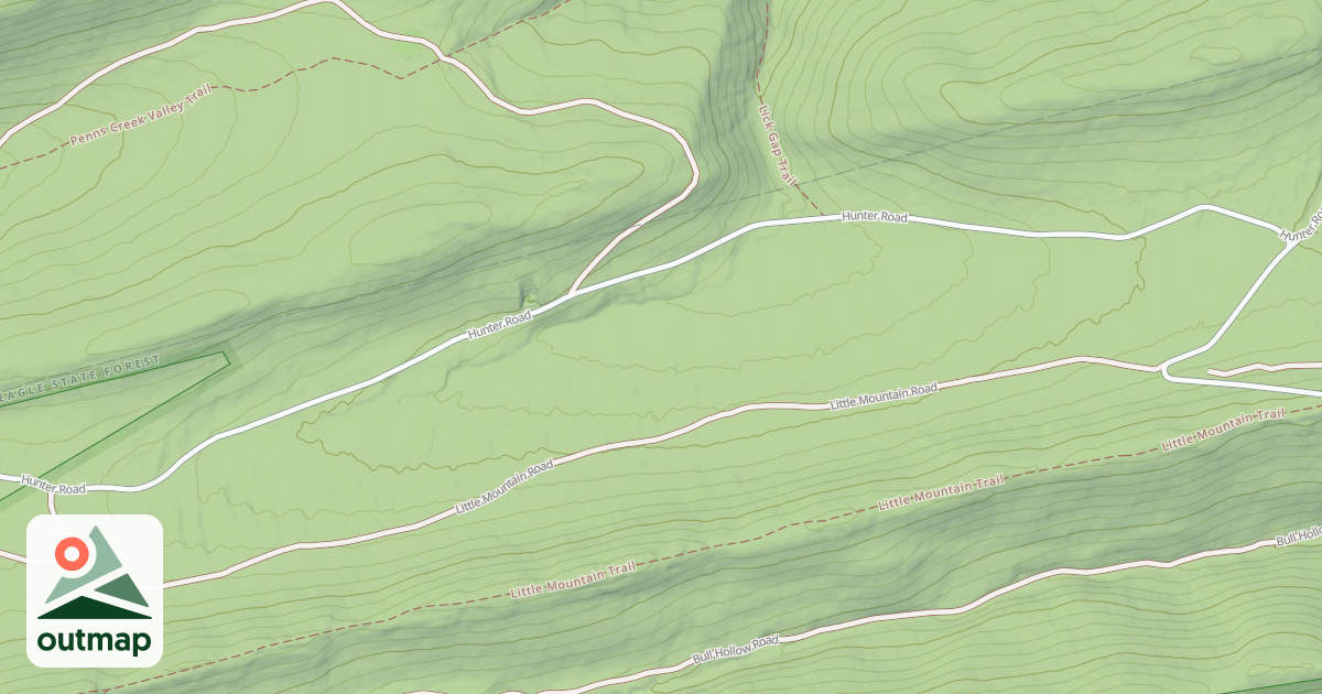 Map of Bald Eagle State Forest Snowmobile Trails