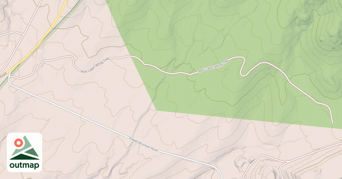 Map of ROCK CABIN SPRING