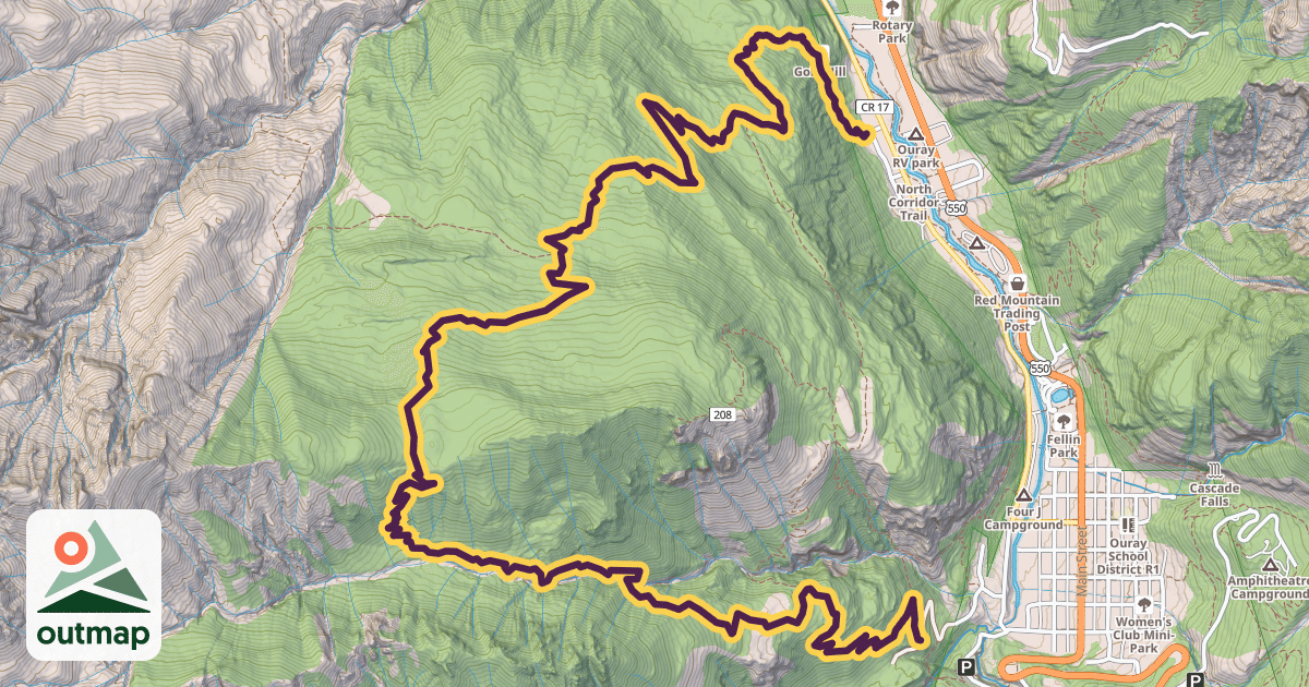 Map of Oak Creek Trail (207)