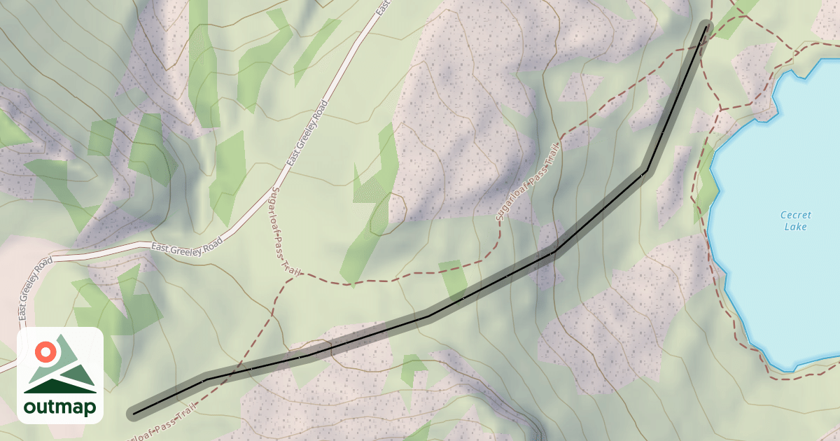 Map of Cecret Saddle