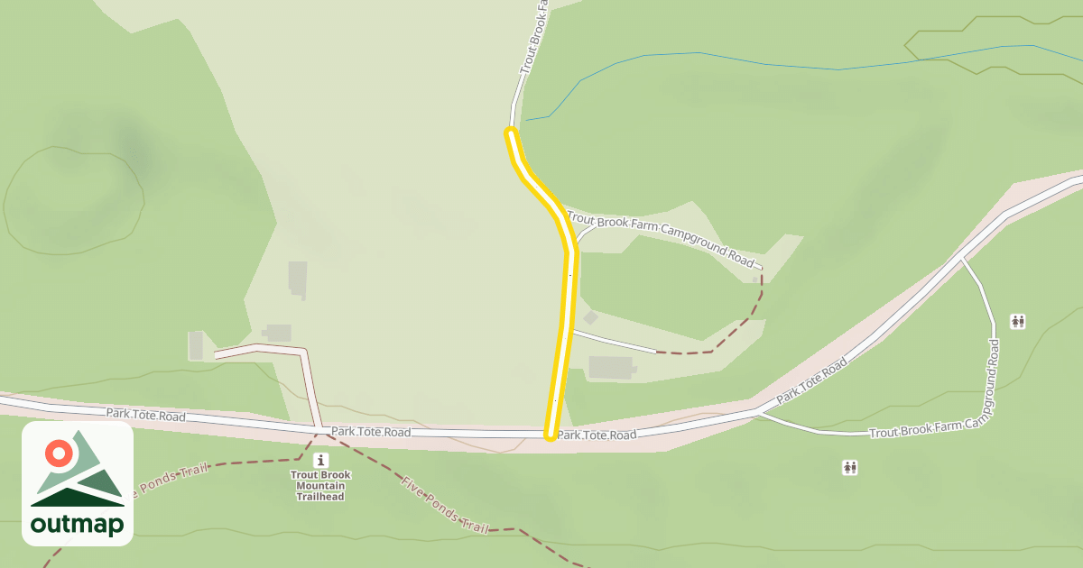 Map of Trout Brook Farm Campground Road