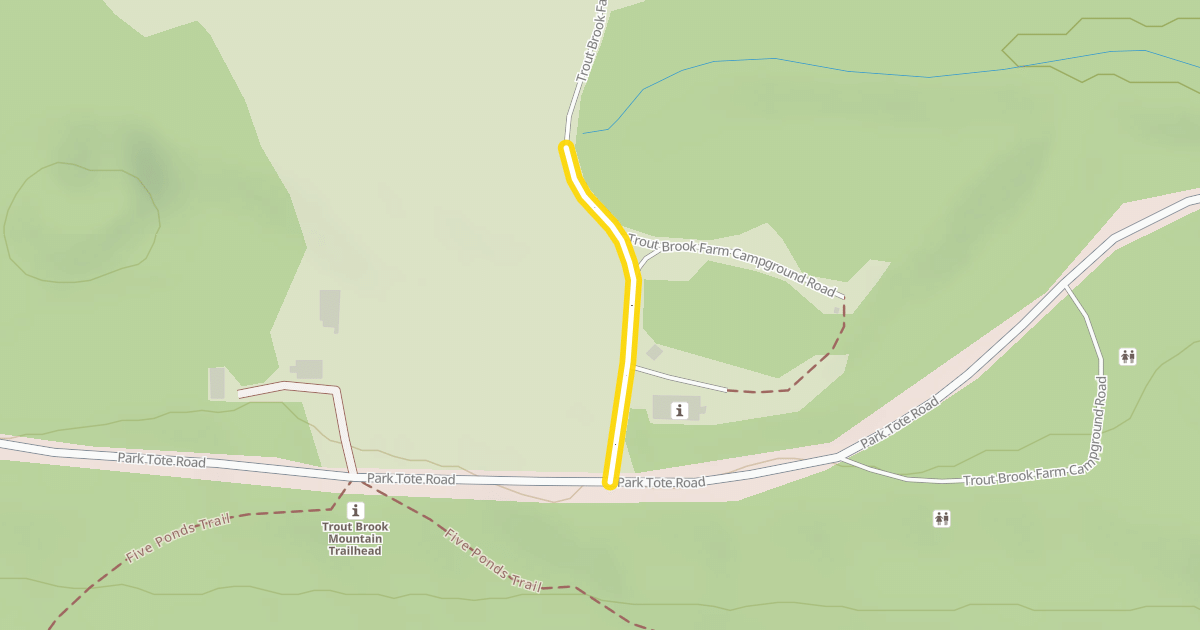 Map preview of Trout Brook Farm Campground Road