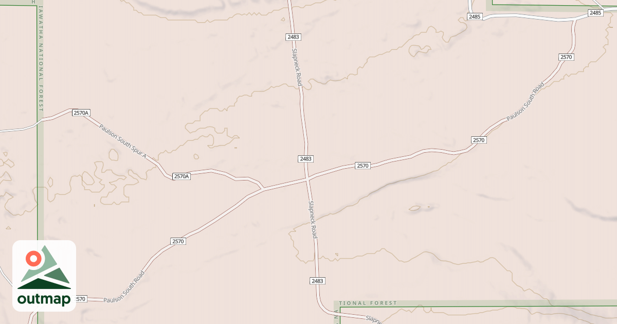 Map of PAULSON SOUTH