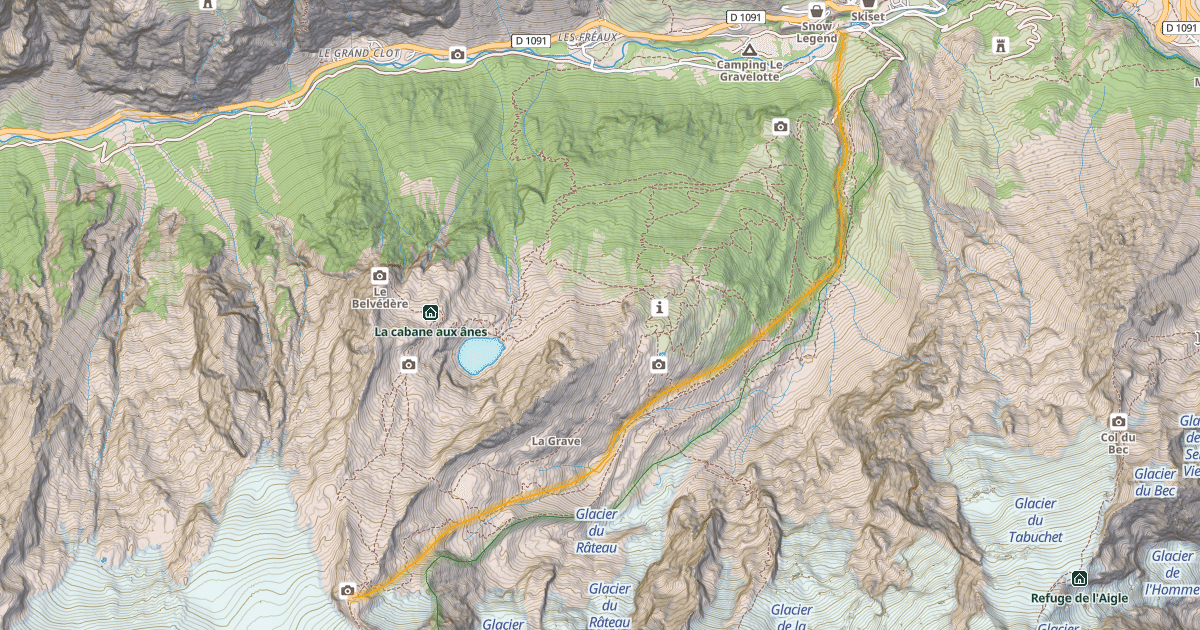 Map preview of Les Vallons de la Meije