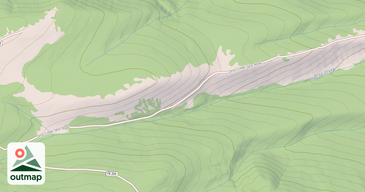Map of DROZ CREEK SPUR