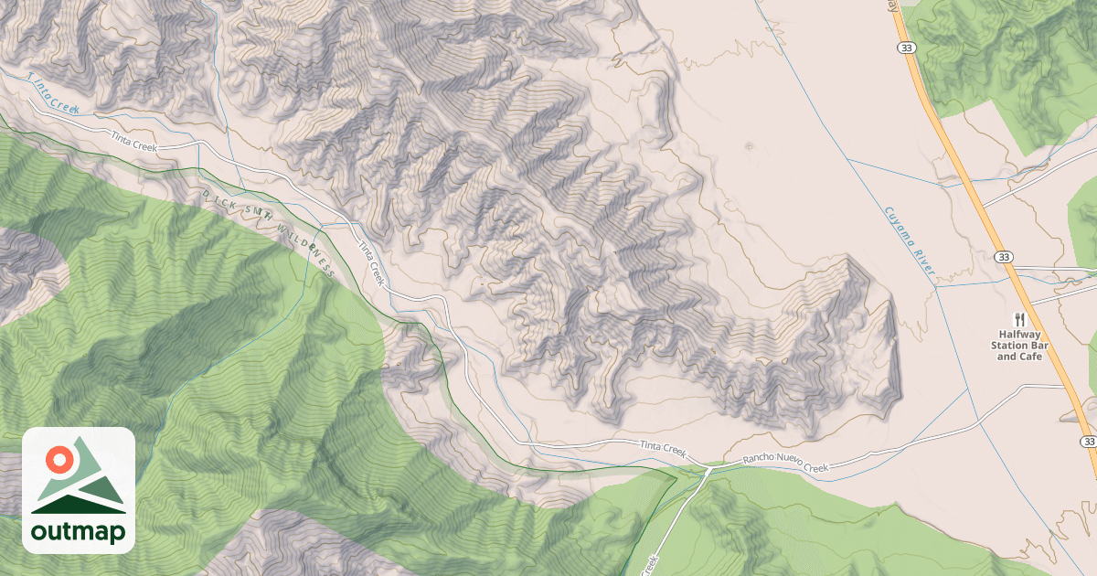 Map of TINTA CYN. OHV