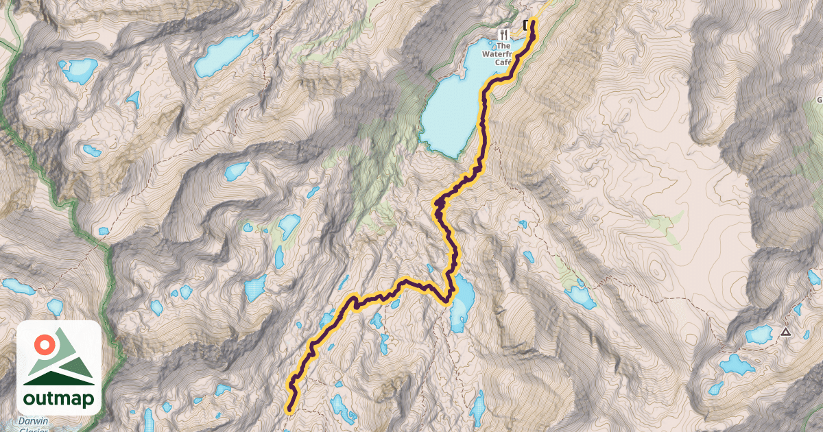 Map of Sabrina Basin Trail