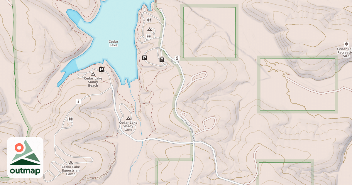 Map of CEDAR LAKE RECREATION AREA
