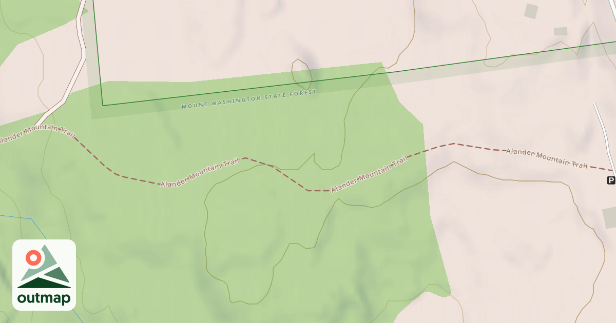 Map of Alander Mountain Trail
