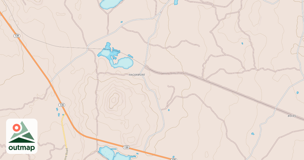 Map of HACKAMORE
