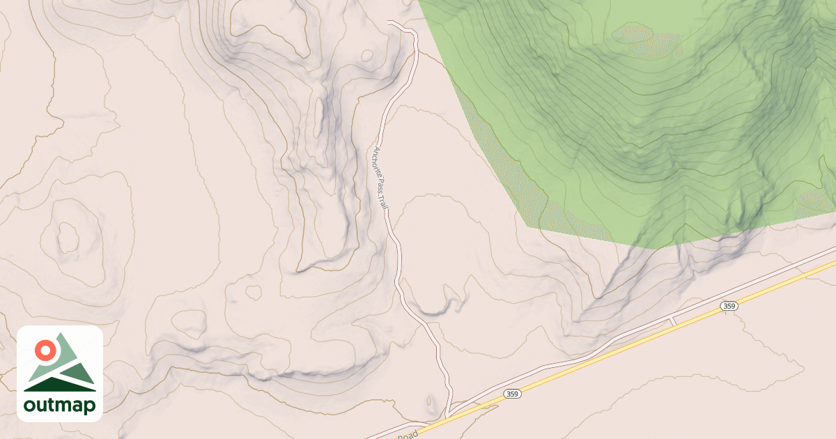 Map of ANCHORITE PASS