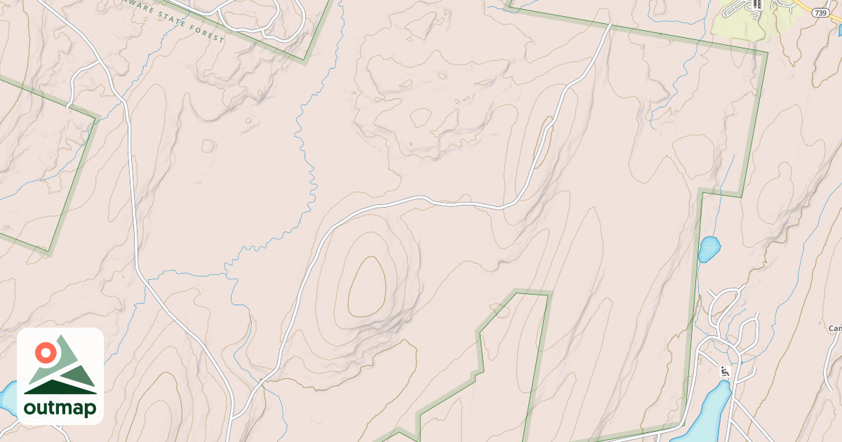 Map of Edgemere-Pecks Pond - Snowmobile Trails