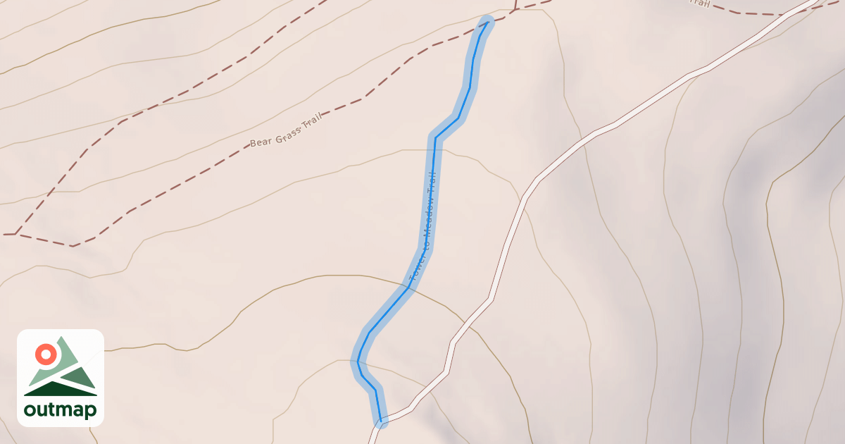 Map of Tower to Meadow Trail