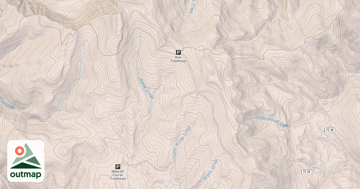 Map of SPANISH PEAK