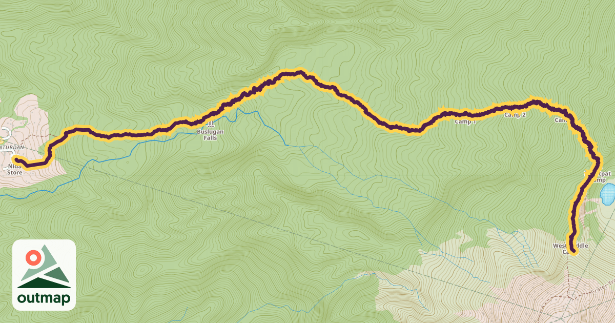 Map of Guintubdan Trail