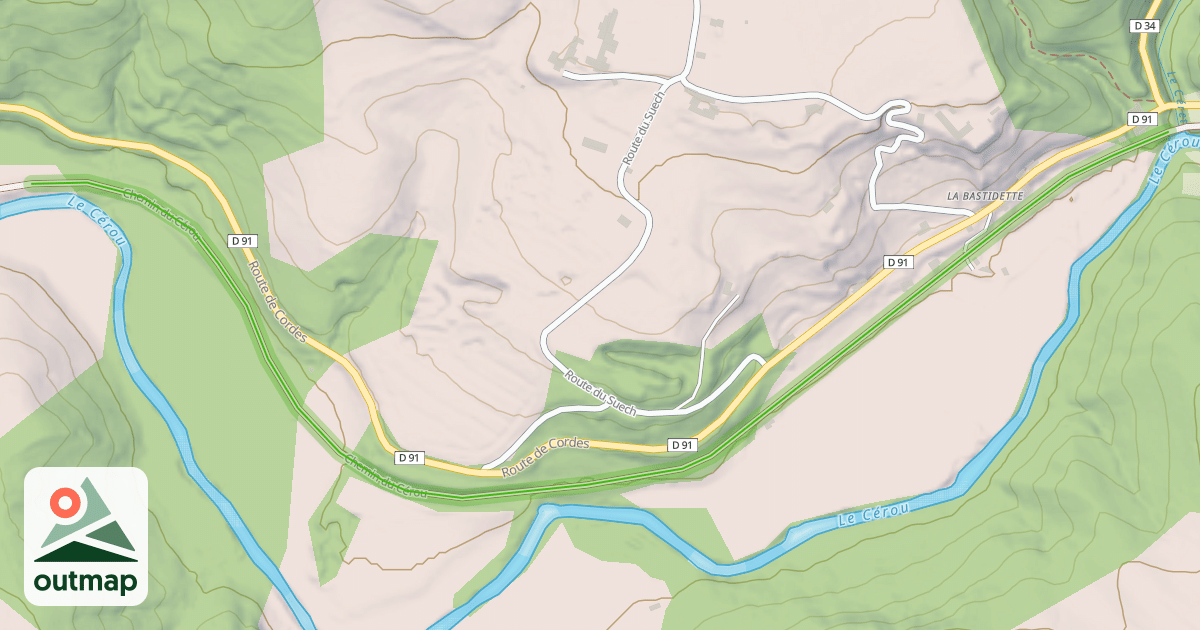 Map of Chemin du Cérou