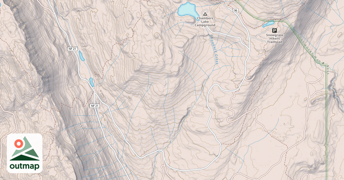 Map of CHAMBERS LAKE