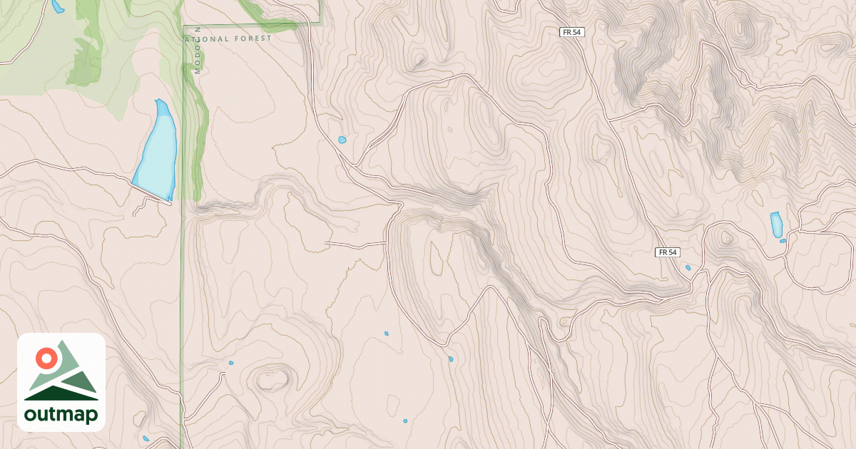Map of E FORK JUNIPER CR