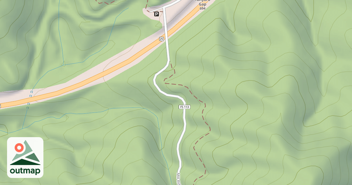 Map of MILL RIDGE