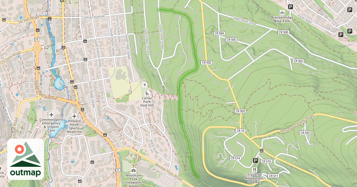 Map of Hermit Placer Trail