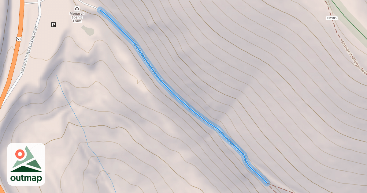 Map of CDNST/ Monarch Crest Trail