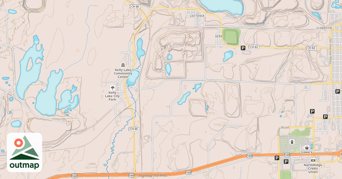 Map of Snowmobile Trail 206